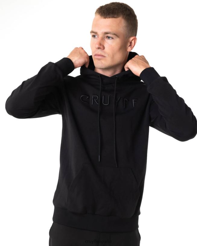 sudadera con capucha Cruyff hombres negro D6DNB580 sudadera