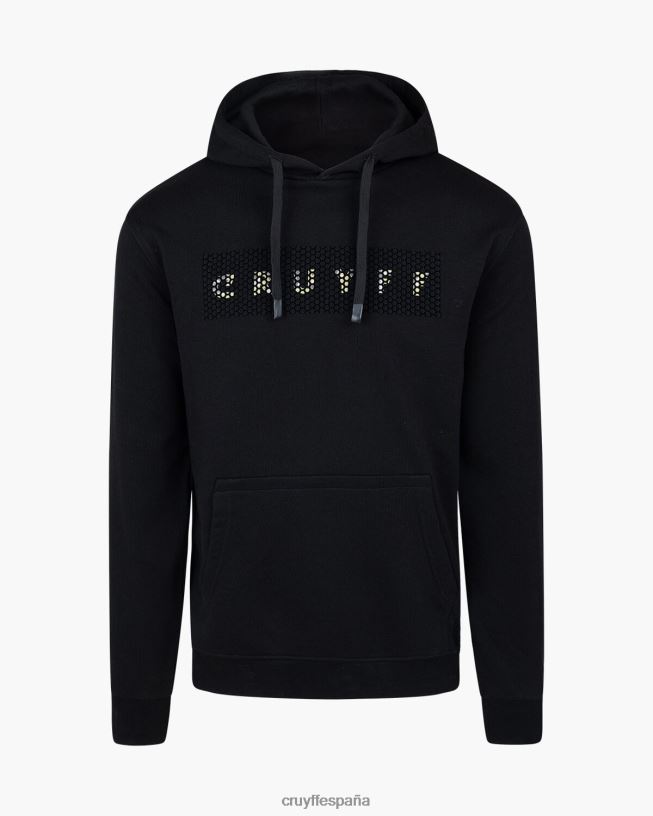 sudadera con capucha Cruyff hombres negro D6DNB587 sudadera