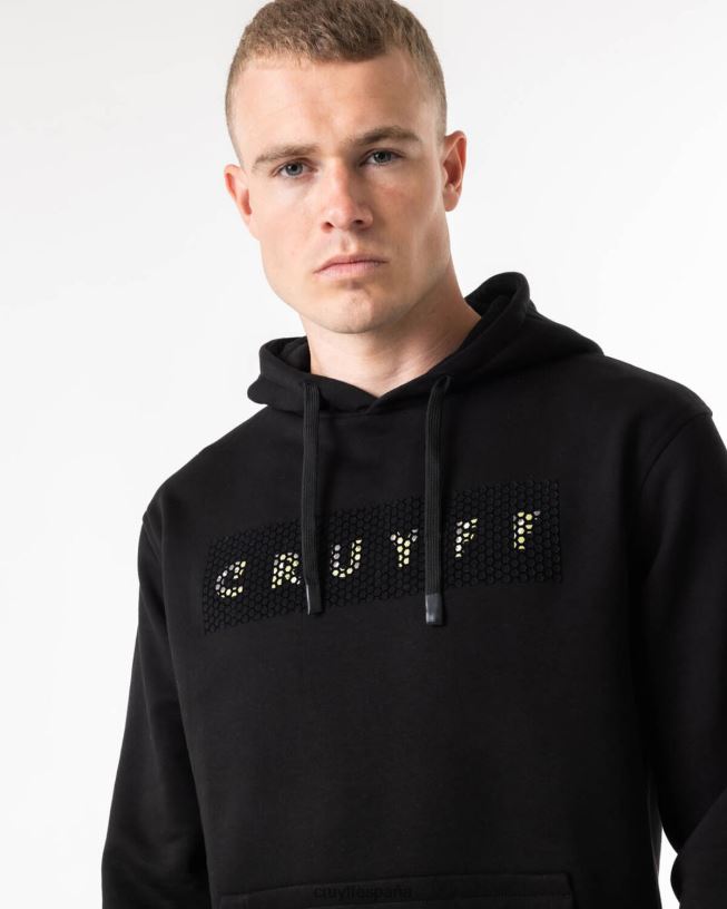 sudadera con capucha Cruyff hombres negro D6DNB587 sudadera