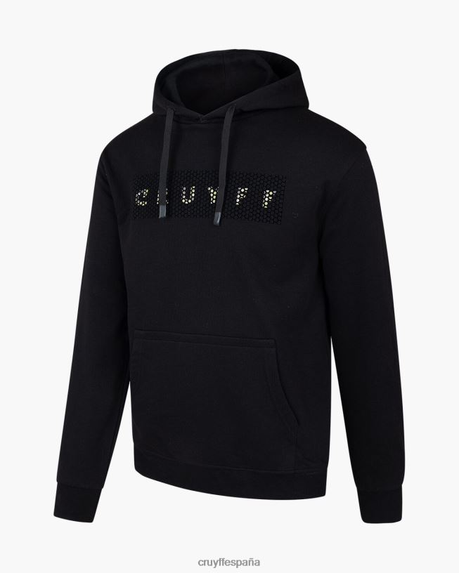 sudadera con capucha Cruyff hombres negro D6DNB587 sudadera