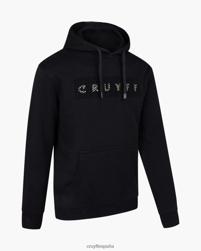 sudadera con capucha Cruyff hombres negro D6DNB587 sudadera