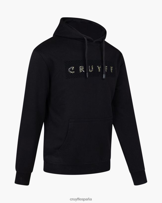 sudadera con capucha Cruyff hombres negro D6DNB587 sudadera