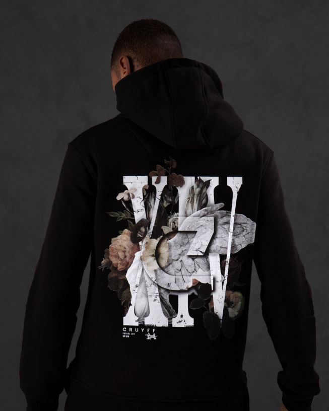 sudadera con capucha Cruyff hombres negro D6DNB658 sudadera