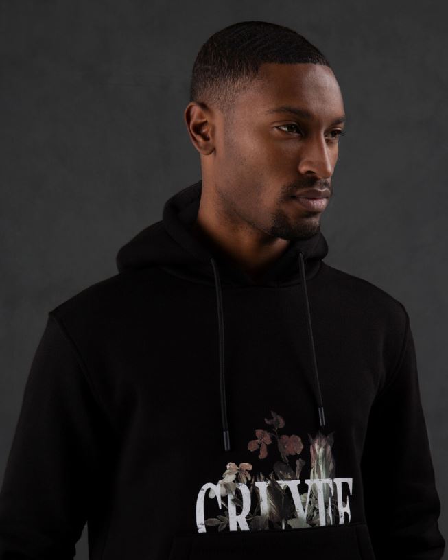 sudadera con capucha Cruyff hombres negro D6DNB658 sudadera