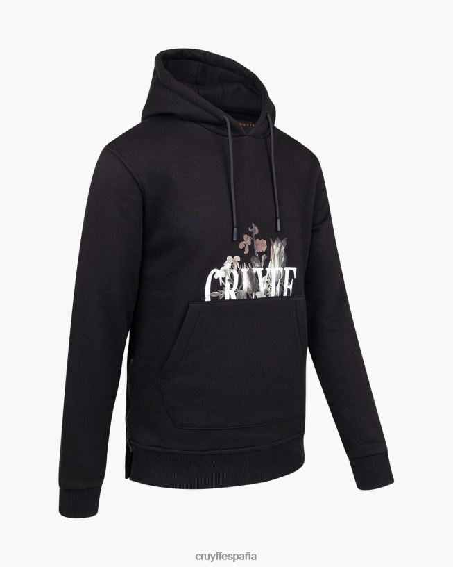 sudadera con capucha Cruyff hombres negro D6DNB658 sudadera