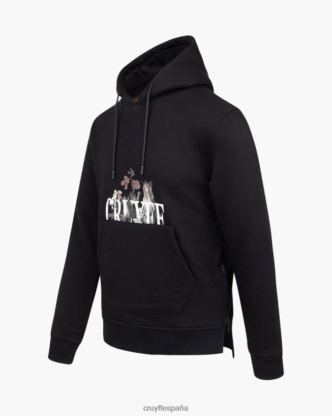 sudadera con capucha Cruyff hombres negro D6DNB658 sudadera