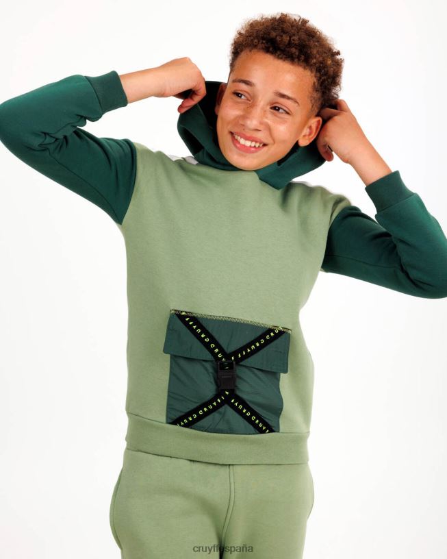 sudadera con capucha Cruyff júnior verde D6DNB1173 sudadera