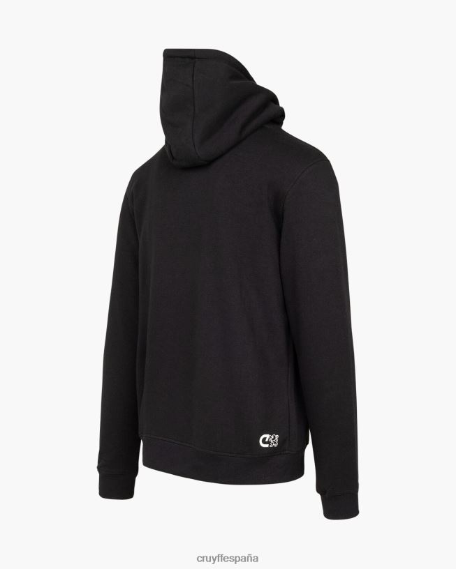 sudadera con capucha core Cruyff hombres negro D6DNB805 sudadera