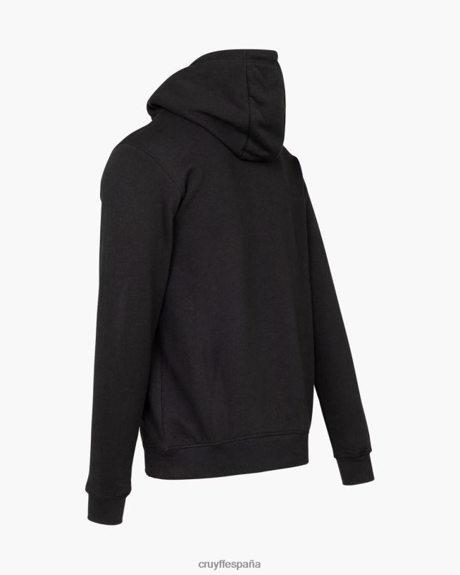 sudadera con capucha core Cruyff hombres negro D6DNB805 sudadera