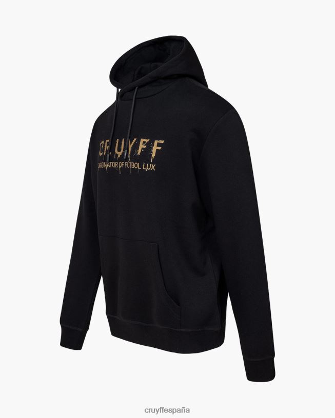 sudadera con capucha de grafiti Cruyff hombres negro D6DNB465 sudadera