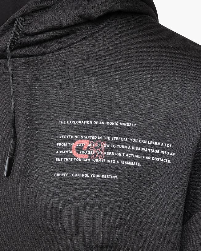 sudadera con capucha de los ángeles Cruyff hombres negro D6DNB558 sudadera