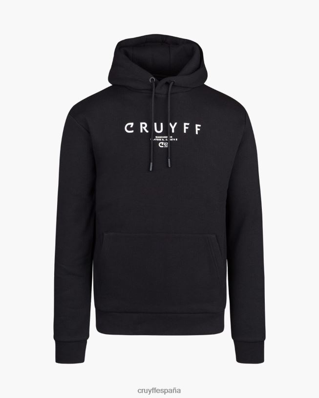 sudadera con capucha del paquete de la ciudad Cruyff hombres negro D6DNB464 sudadera