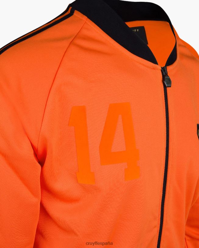 sudadera copa del mundo 1974 Cruyff hombres naranja D6DNB839 chaqueta