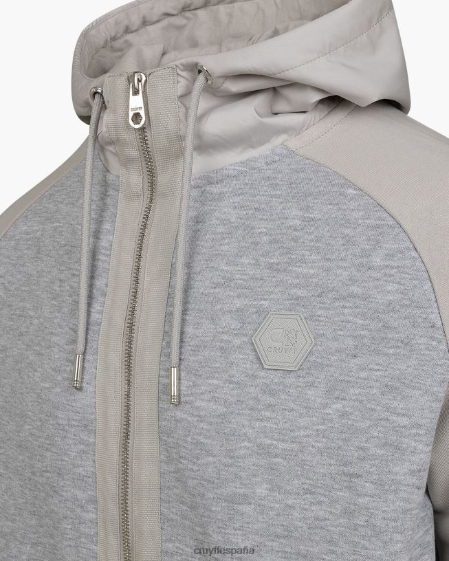 sudadera galanzo fz Cruyff hombres gris claro D6DNB400 sudadera
