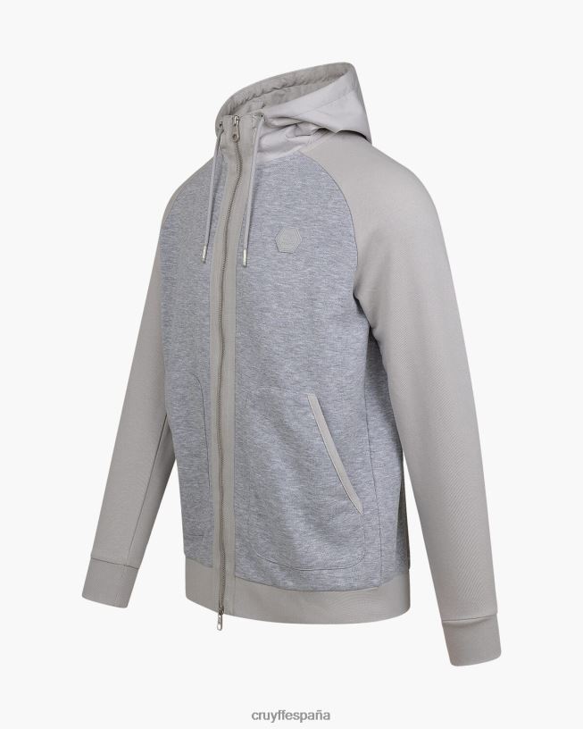 sudadera galanzo fz Cruyff hombres gris claro D6DNB400 sudadera
