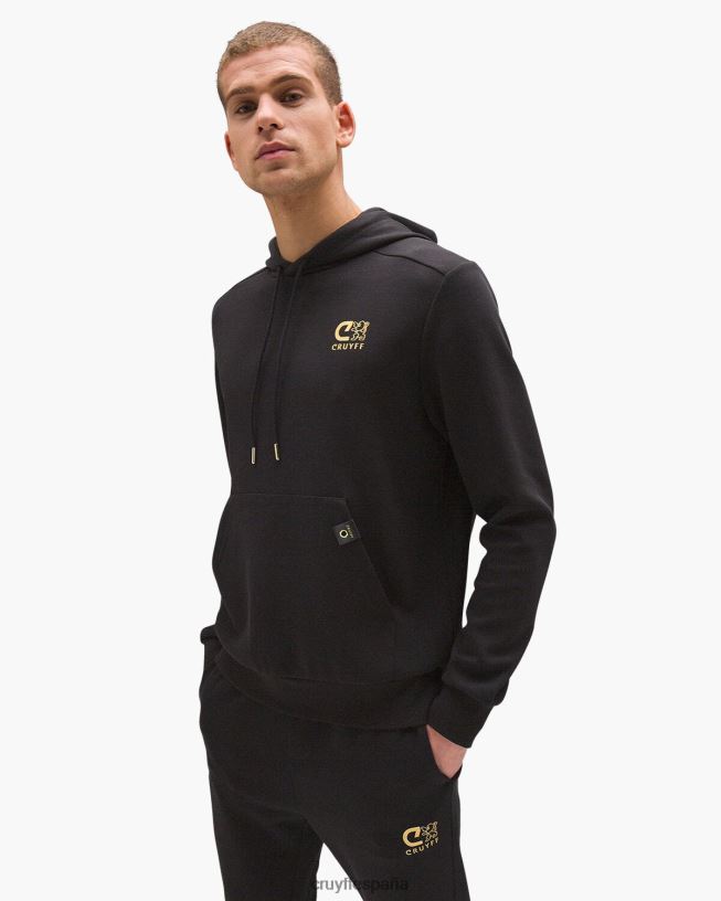 sudadera joaquim-70 algodón/30 poliéster Cruyff hombres negro D6DNB914 sudadera