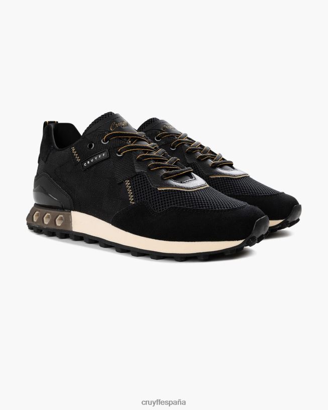 superbia tecnología hexagonal Cruyff hombres oro negro D6DNB223 zapatillas
