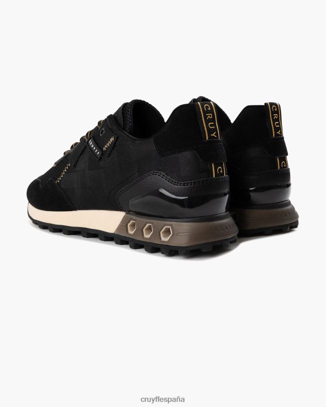 superbia tecnología hexagonal Cruyff hombres oro negro D6DNB223 zapatillas