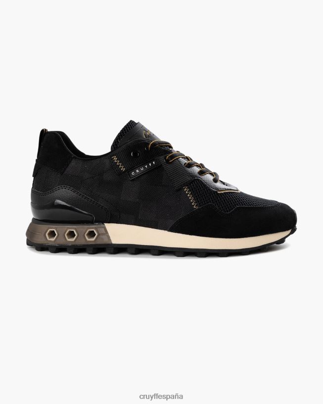 superbia tecnología hexagonal Cruyff hombres oro negro D6DNB223 zapatillas