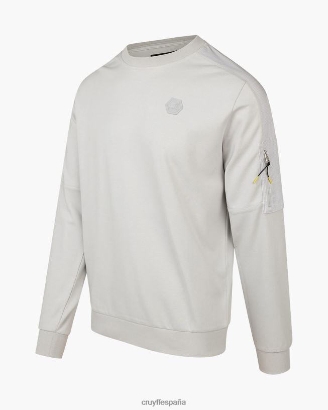 suéter de ayuda Cruyff hombres gris claro D6DNB31 suéter
