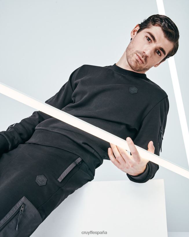 suéter de ayuda Cruyff hombres negro D6DNB30 suéter