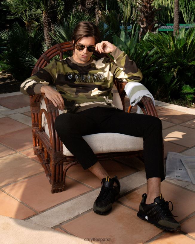 suéter de camuflaje Cruyff hombres ejercito verde D6DNB555 suéter