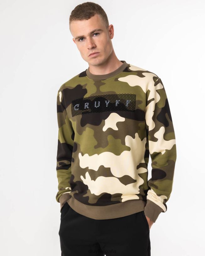 suéter de camuflaje Cruyff hombres ejercito verde D6DNB555 suéter