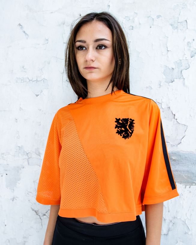 top corto euro Cruyff mujer naranja D6DNB845 camiseta