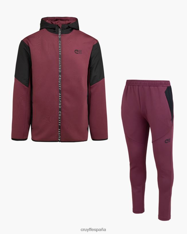 traje cruzado Cruyff hombres Burdeos D6DNB551 trajes