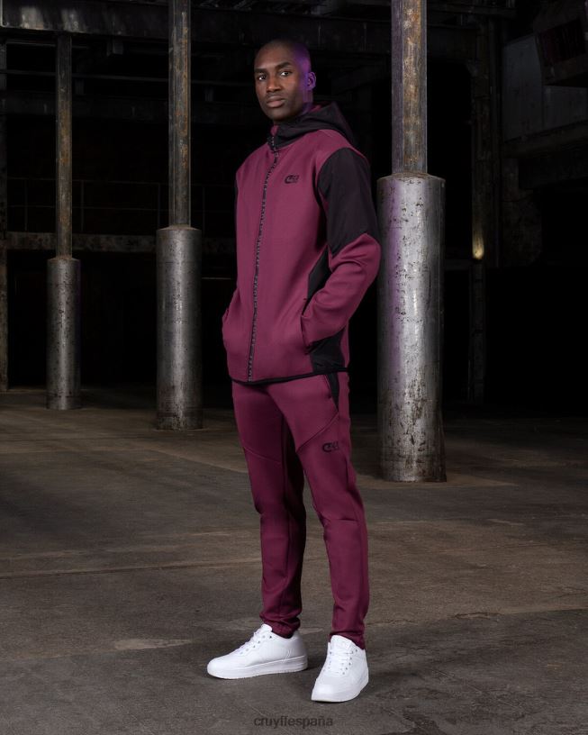 traje cruzado Cruyff hombres Burdeos D6DNB551 trajes