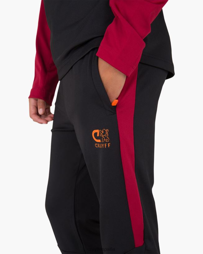 traje de esquina Cruyff júnior negro/rojo D6DNB1326 trajes