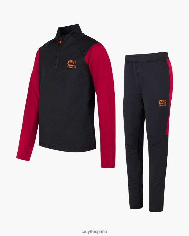 traje de esquina Cruyff júnior negro/rojo D6DNB1326 trajes