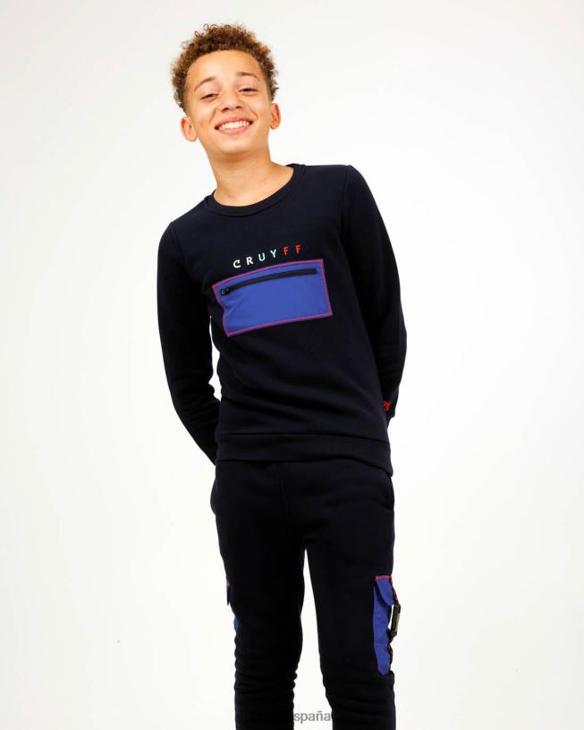 traje de podadoras cuello redondo Cruyff júnior Azul marino D6DNB1157 trajes