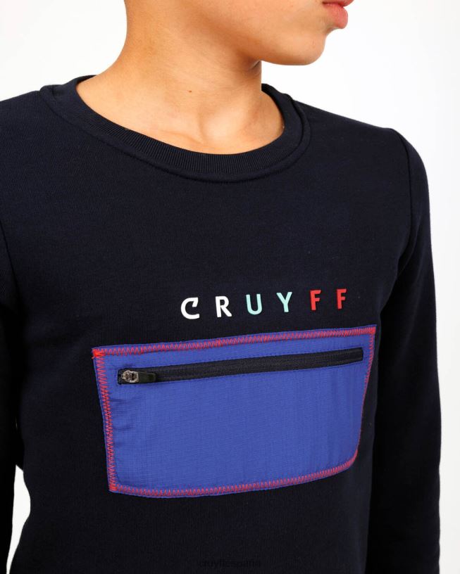 traje de podadoras cuello redondo Cruyff júnior Azul marino D6DNB1157 trajes