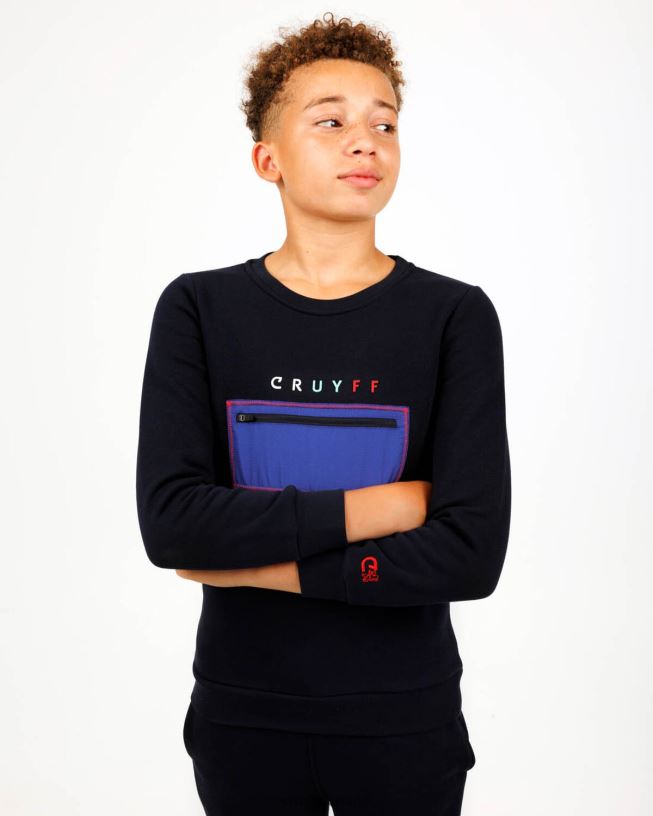 traje de podadoras cuello redondo Cruyff júnior Azul marino D6DNB1157 trajes