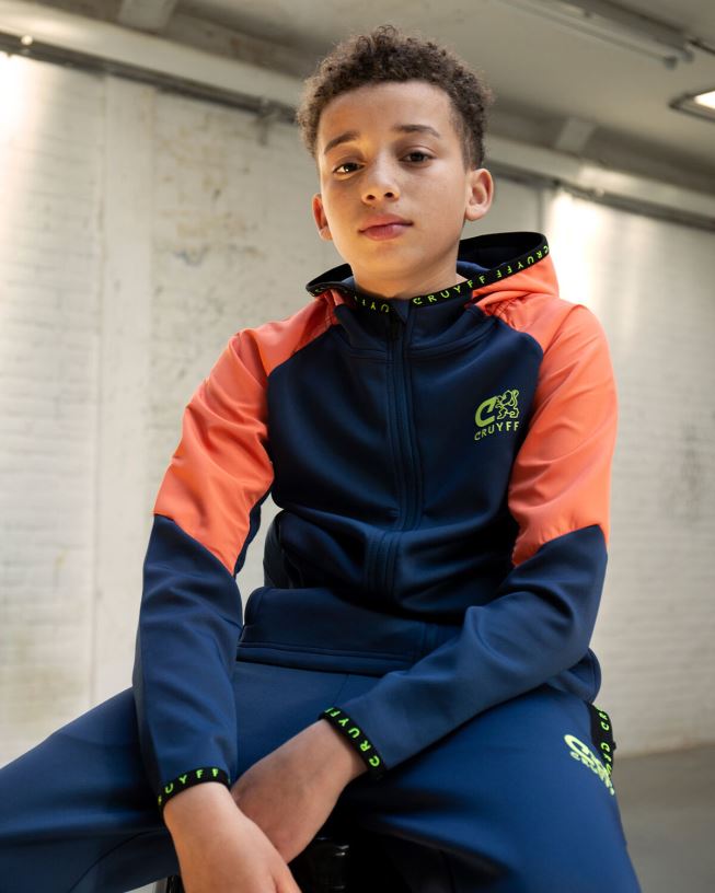 traje de puntero Cruyff júnior azul marino/naranja D6DNB1187 trajes