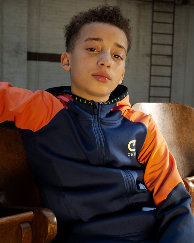 traje de puntero Cruyff júnior azul marino/naranja D6DNB1187 trajes