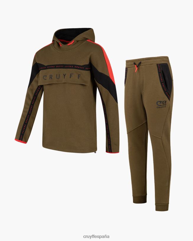 traje dividido Cruyff júnior verde rojo D6DNB1196 trajes