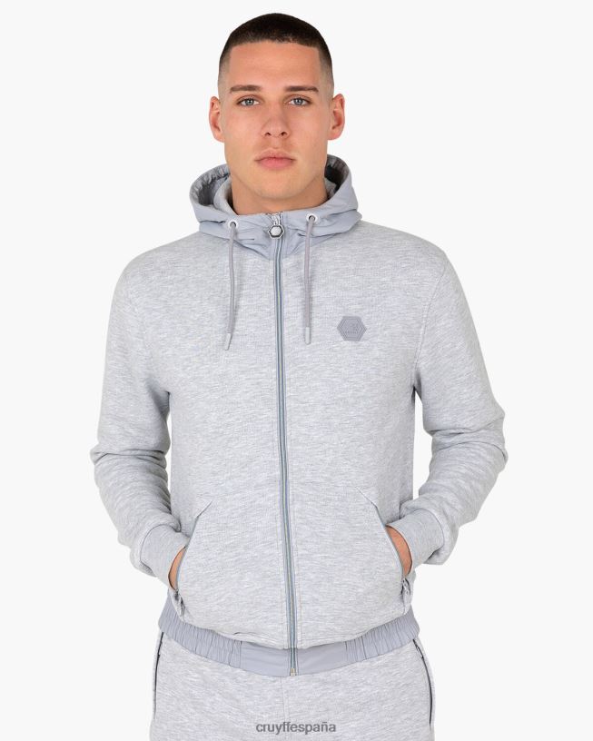 zip a través de aimar Cruyff hombres gris D6DNB706 sudadera