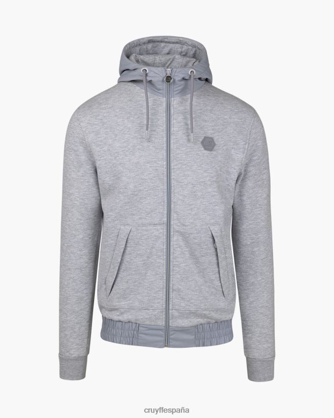 zip a través de aimar Cruyff hombres gris D6DNB706 sudadera
