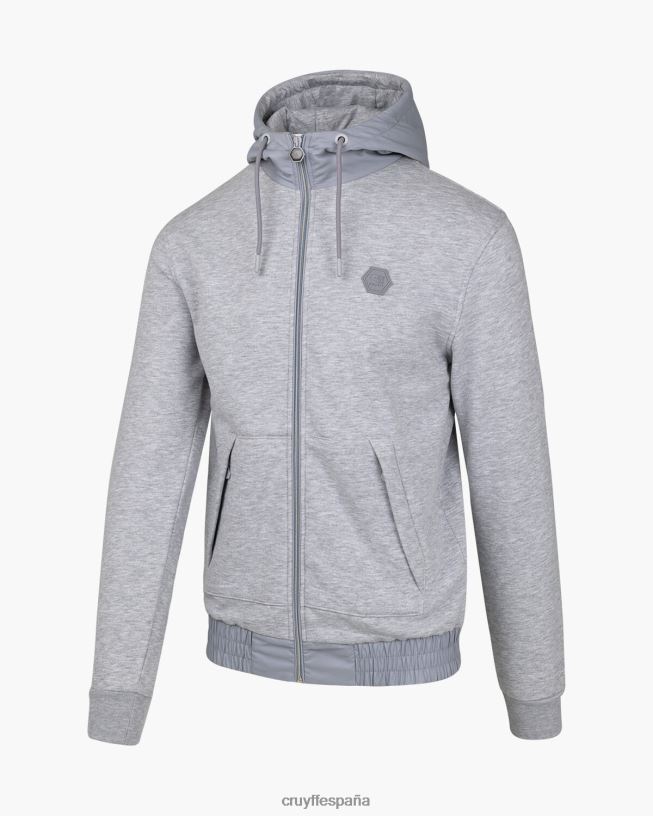 zip a través de aimar Cruyff hombres gris D6DNB706 sudadera