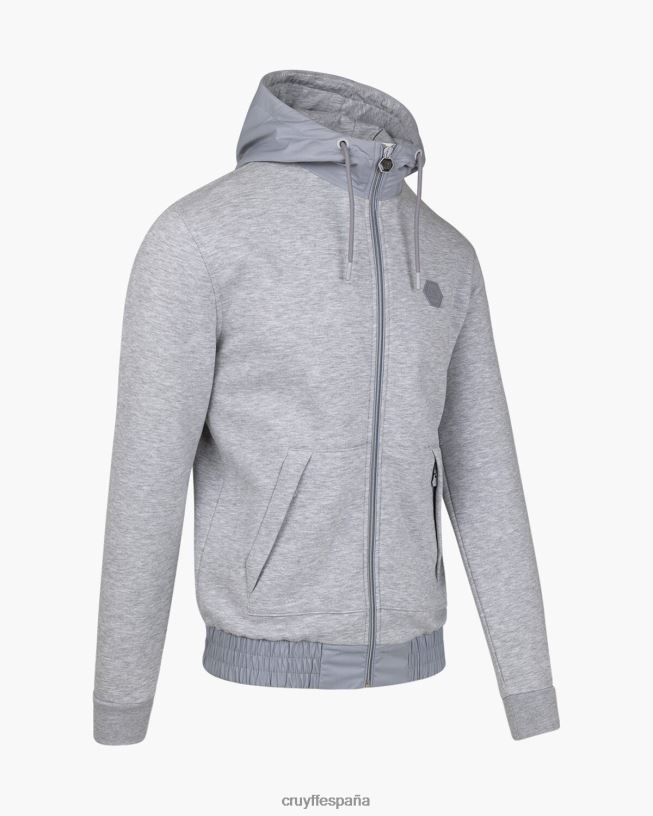 zip a través de aimar Cruyff hombres gris D6DNB706 sudadera