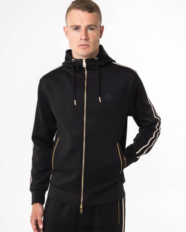 zip de buceo santino Cruyff hombres negro D6DNB459 sudadera