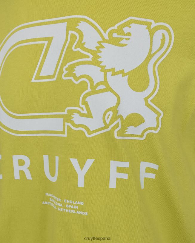Álvaro tee Cruyff hombres amarillo D6DNB849 camiseta