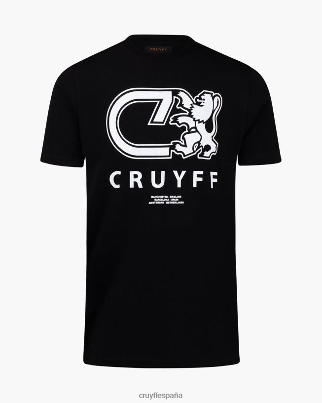 Álvaro tee Cruyff hombres negro D6DNB851 camiseta