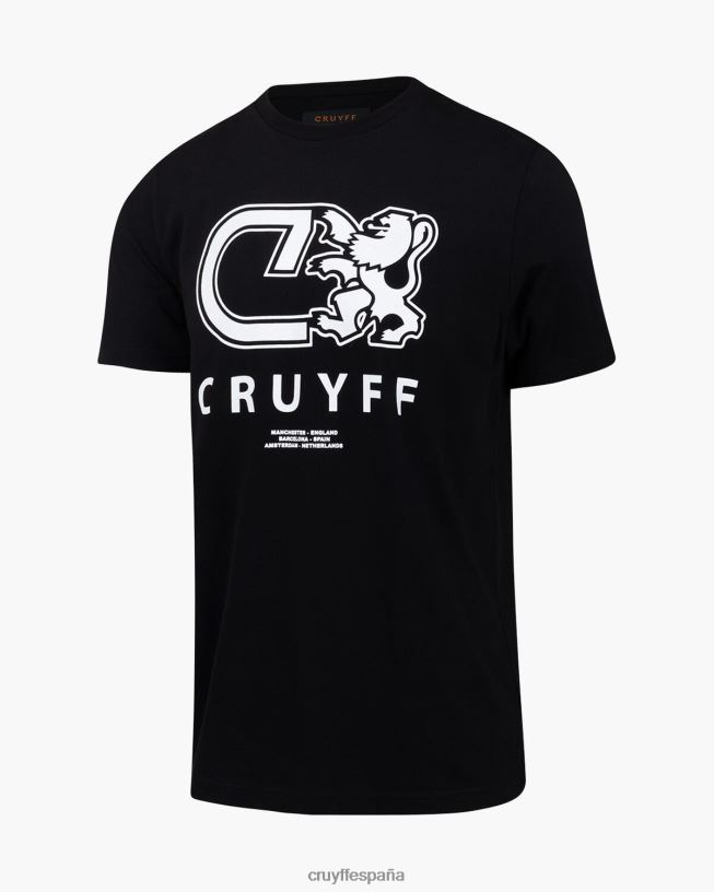 Álvaro tee Cruyff hombres negro D6DNB851 camiseta
