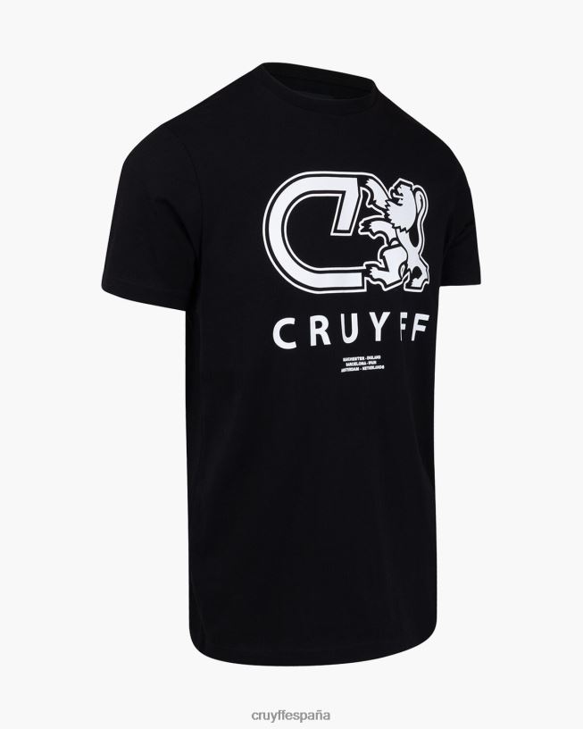 Álvaro tee Cruyff hombres negro D6DNB851 camiseta